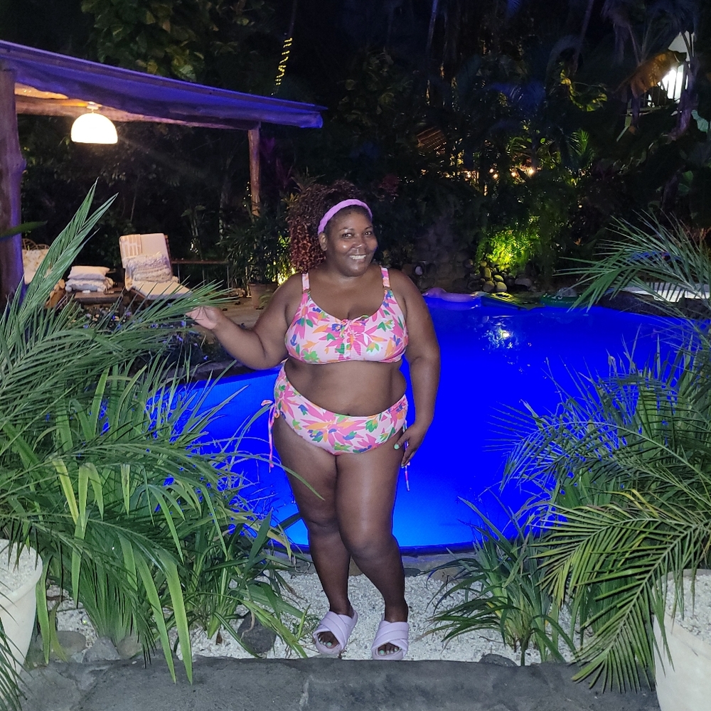 Plus Size Floral Print Bikini